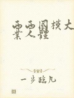 西西国模大胆专业人体封面