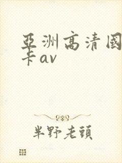 亚洲高清国产不卡av