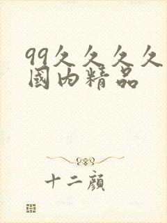 99久久久久久国内精品封面