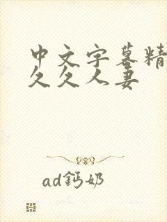 中文字幕精品久久久人妻