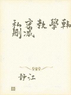 私密教学韩漫无删减封面