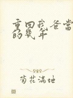 重回我爸当校草的几年封面