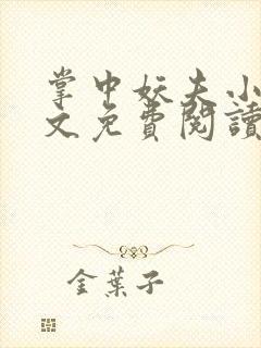 掌中妖夫小说全文免费阅读