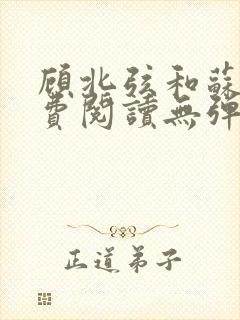 顾北弦和苏o免费阅读无弹窗书旗