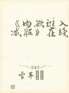 《肉欲进入无删减版》在线观看