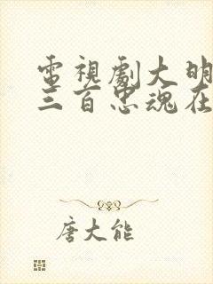 电视剧大明暗影三百忠魂在线观看封面