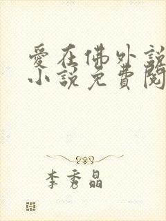 爱在佛外说再见小说免费阅读