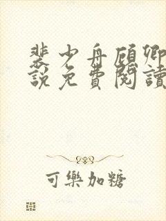 裴少舟顾卿叶小说免费阅读