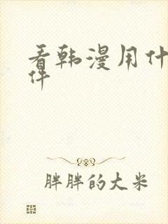 看韩漫用什么软件封面