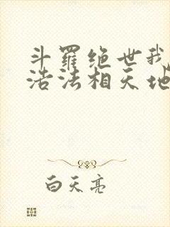 斗罗绝世我霍雨浩法相天地封面