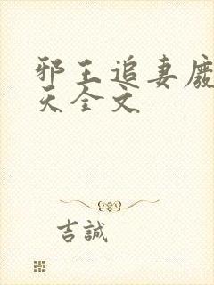 邪王追妻废材逆天全文封面