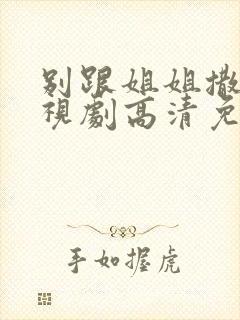 别跟姐姐撒野电视剧高清免费封面