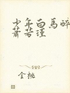 少年白马醉春风萧若瑾封面