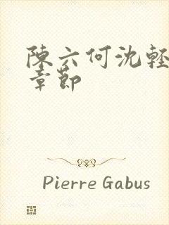 陈六何沈轻舞新章节