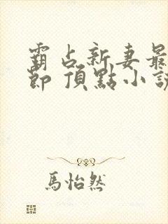 霸占新妻最新章节 顶点小说阅读网封面