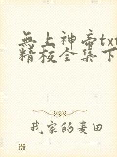 无上神帝txt精校全集下载