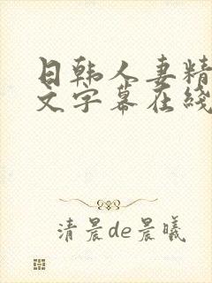 日韩人妻精品中文字幕在线看