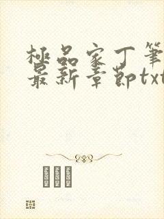 极品家丁笔趣阁最新章节txt