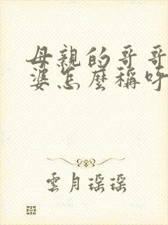 母亲的哥哥的老婆怎么称呼