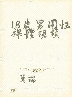 18岁男同性恋裸体视频封面