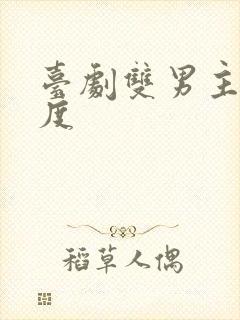 台剧双男主大尺度封面