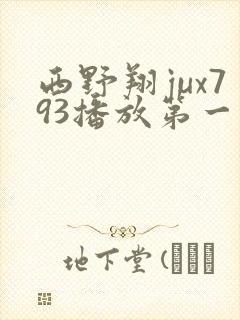 西野翔jux793播放第一季