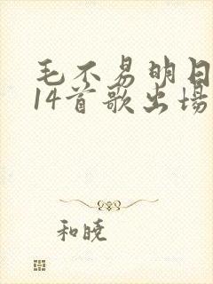 毛不易明日之子14首歌出场顺序