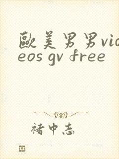 欧美男男videos gv free