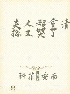 夫人超会清冷傅总又哭了封面