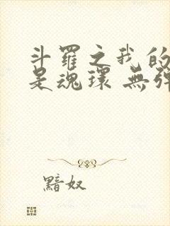 斗罗之我的武魂是魂环 无弹窗