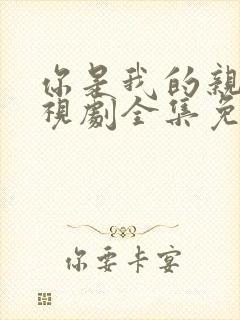 你是我的亲人电视剧全集免费观看