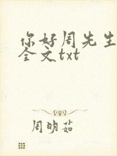 你好周先生免费全文txt