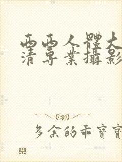 西西人体大胆高清专业摄影封面