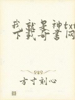 我就是神txt下载奇书网