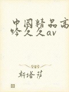 中国精品高潮呻吟久久av封面