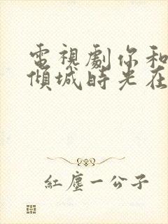 电视剧你和我的倾城时光在线免费观看