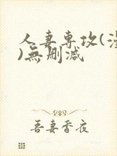 人妻专攻(漫画)无删减