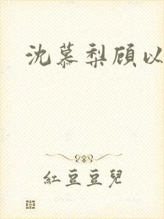 沈慕梨顾以安封面