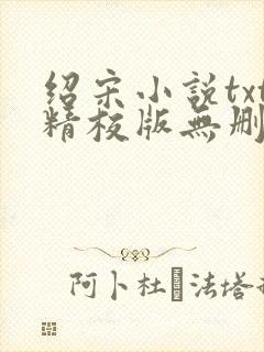 绍宋小说txt精校版无删减