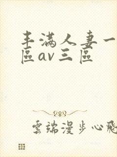 丰满人妻一区二区av三区