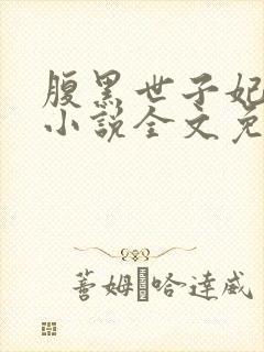 腹黑世子妃日常小说全文免费阅读