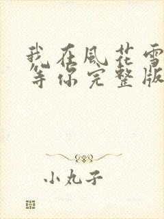 我在风花雪月里等你完整版免费阅读