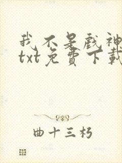 我不是戏神小说txt免费下载封面