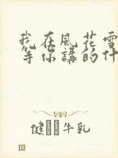 我在风花雪月里等你讲的什么