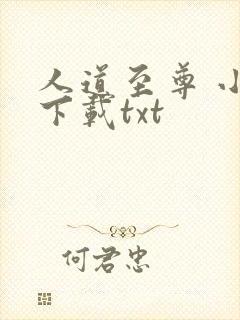 人道至尊 小说下载txt