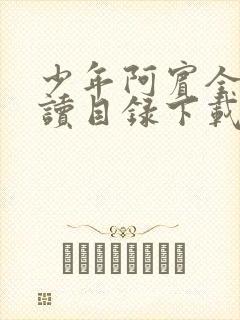 少年阿宾全文阅读目录下载封面