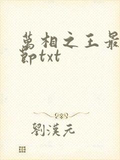 万相之王最新章节txt