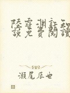 陆霆渊许知夏小说免费阅读最新章节