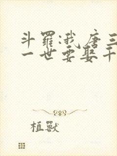 斗罗:我唐三这一世要娶千仞雪