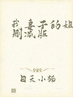 我妻子的姐姐未删减版